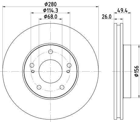 HELLA PAGID Bremžu diski 8DD 355 115-641